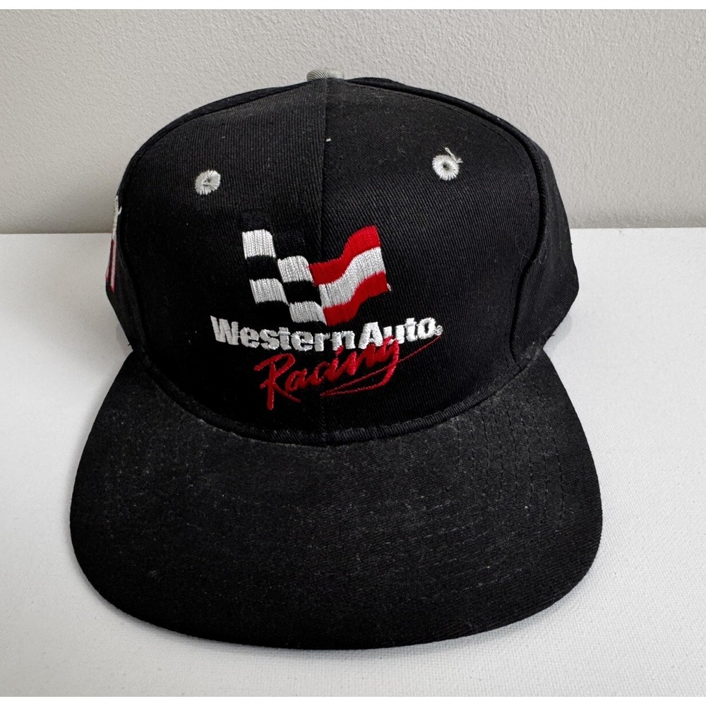 Vintage Western Auto Racing Hat 90s NASCAR Darrell Waltrip Snapback Cap